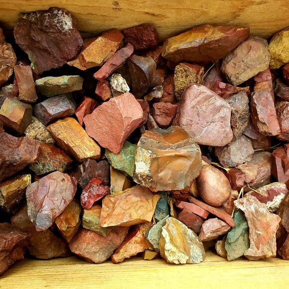 1lb  Rough Raw  mixed Jasper Stones - Picture 4 of 4